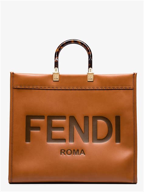 fendi small bag brown|Fendi brown leather bag.